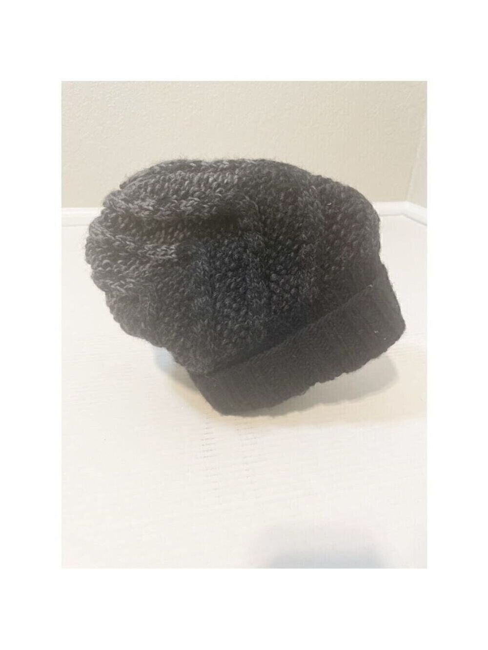 100% Wool Grey And Black Beanie Nirvana Design